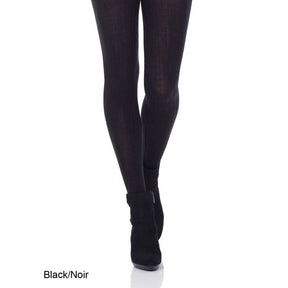 Mondor Merino Wool Tights- Cable Pattern 05384_52-black