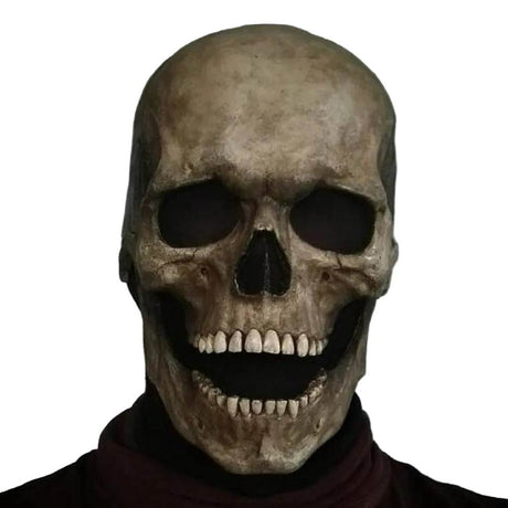 Crâne Fêlé – Masque de tête Squelette effrayant en latex