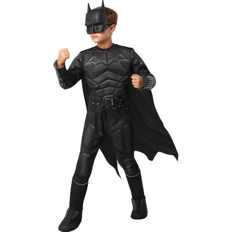 Batman Deluxe Child Costume Batman-costume-702987. Officially licensed DC Comics superhero disguise for boys