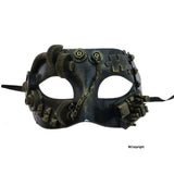 Steampunk man Mask with gears and chain