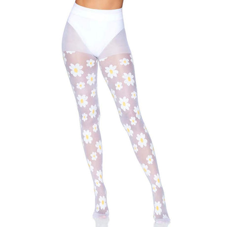 Daisy Nylon Sheer Tights - white O.S.