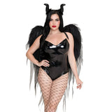 Dark Enchantress Chiffon Wings & Horn Headband
