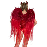 Devil Ombre Chiffon Wings & Horn Headband