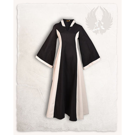 Iris Ladies hooded Dress Canvas - black/cream