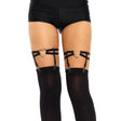 Dual strap elastic garter suspender with heart