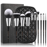 DUcare 10 pcs makeup brushes and bag - Face & Eye Travel Brush Set