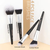 DUcare 10 pcs makeup brushes and bag - Face & Eye Travel Brush Set