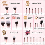 DUcare Soft 27-Piece Eye & Face Brush Set - Angel