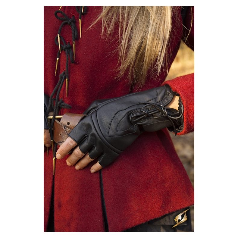 Thief leather Gloves, Black thief-gloves-black