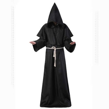 Monk Hooded Robes Cloak Monk Hooded Robes Cloak _Black