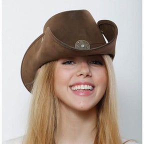 Leatherlike Cowhand Hat Cowboy