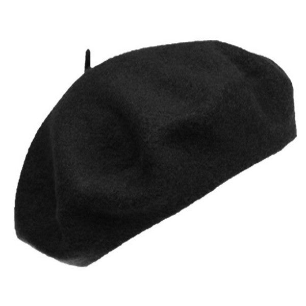 Unisex Classic Wool Beret WW004_BK