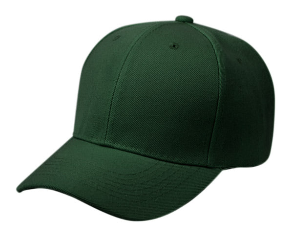 Plain Baseball Velcro Cap PC330 Hat O.S. Epochhats-Cap-PC330_HUNTERGRN