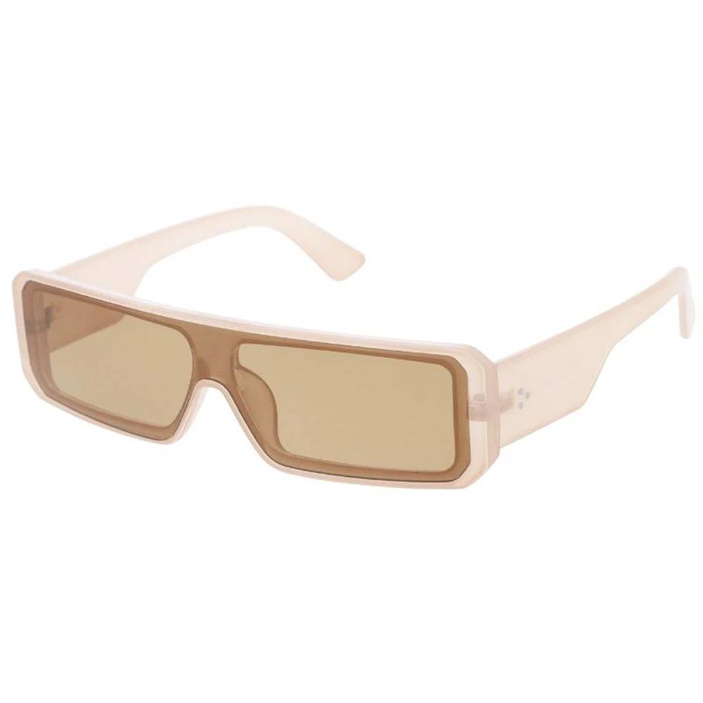 Plastic Medium Rectangular Shield Frame Sunglasses- Assorted