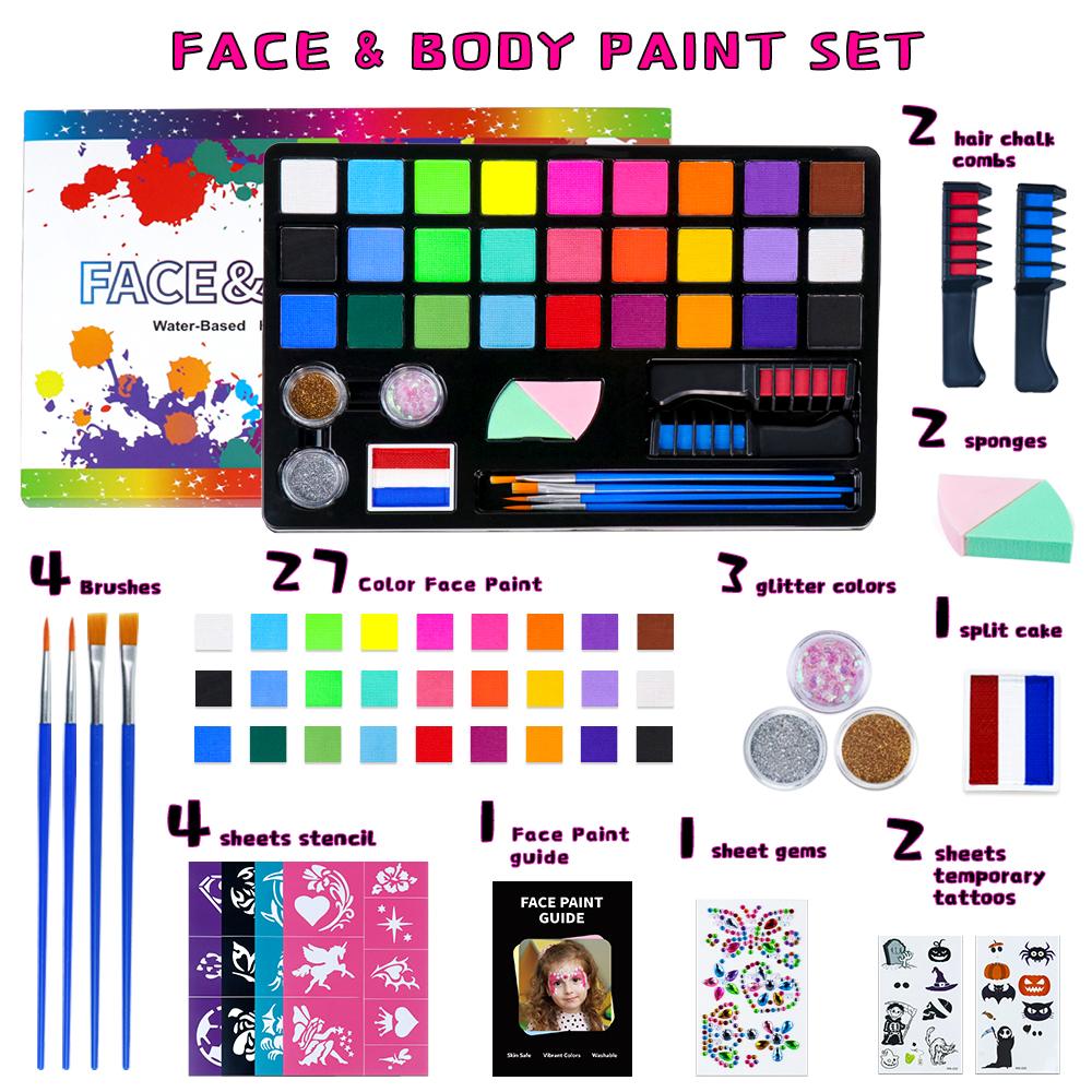 face-and-body-paint-water-base-palette-27, Hallowee, Festival and Kid's Parties