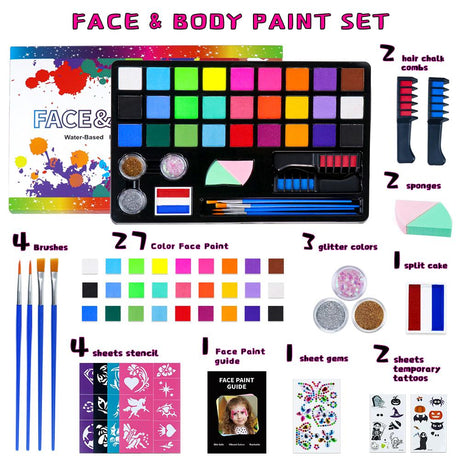 face-and-body-paint-water-base-palette-27, Hallowee, Festival and Kid's Parties