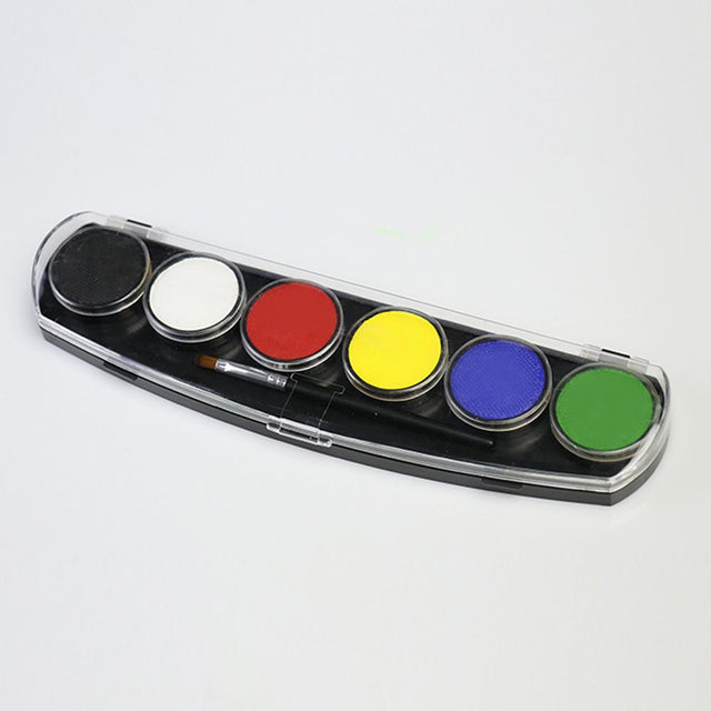 face-and-body-paint-water-base-palette-6-colors, Halloween Makeup, Festival Makeup