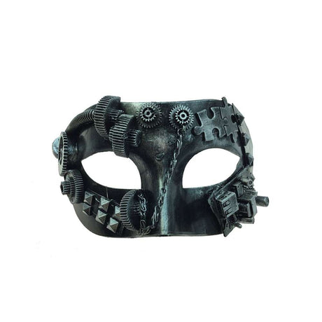 Steampunk man Mask with gears and chain