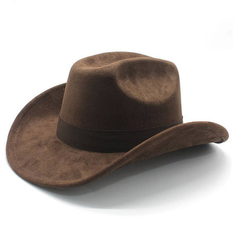 brown Faux Suede Cowboy Hat | Classic Western Cattleman Sun Hat