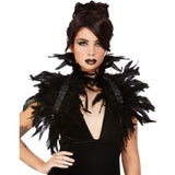 Boléro en plumes - noir