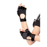 Fingerless motorcycle gloves with Velcro Strap - black