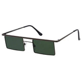 Metal Medium Square Minimalistic Frame Sunglasses- Assorted