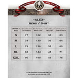 Alex medieval Shirt with metal eyelet 971196_Masstabelle_Alex_size