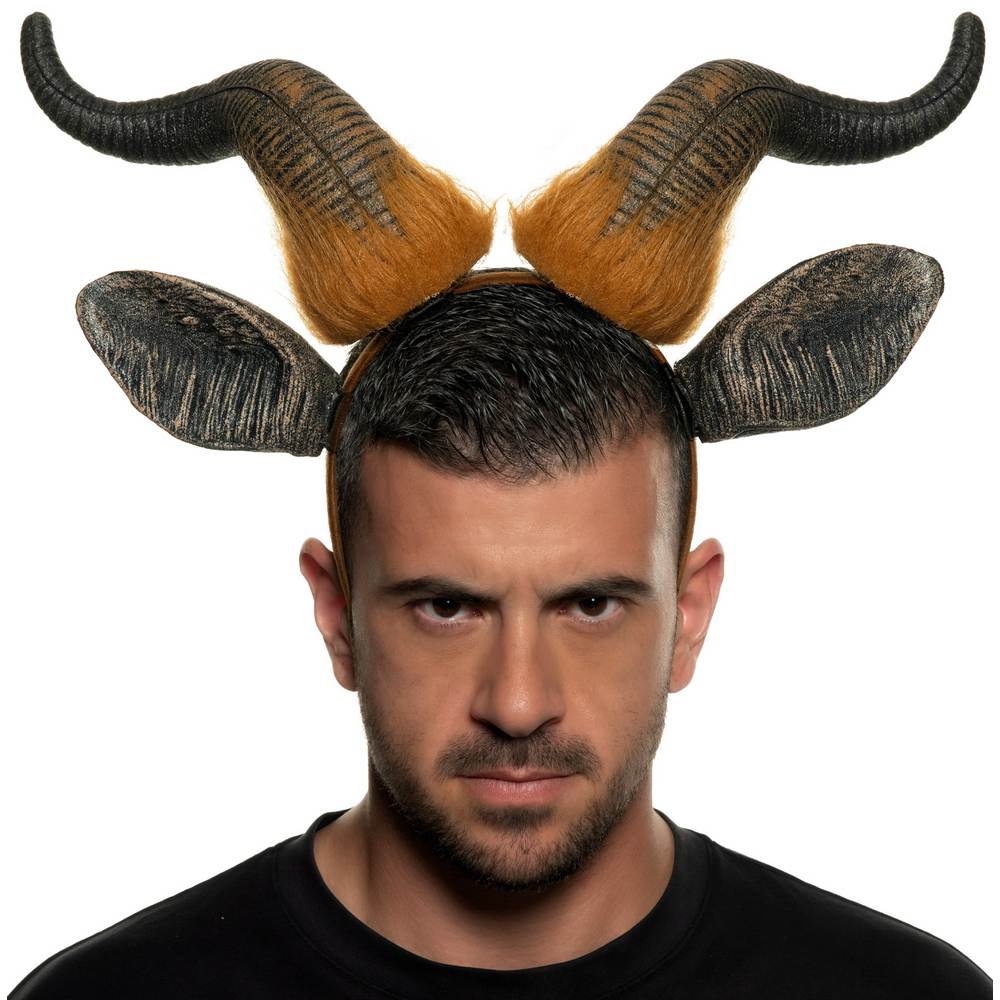 Foam Bull Horns Headband with Ears