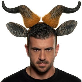 Foam Bull Horns Headband with Ears