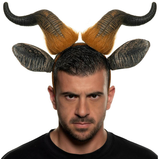 Foam Bull Horns Headband with Ears