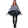 Pirate Poncho With Head Scarf