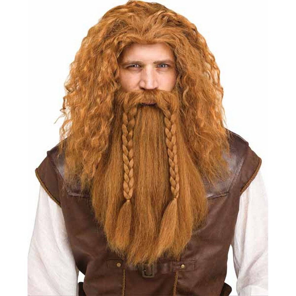 Viking Wig and Beard - Auburn