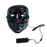 LED Halloween black Mask - Purge