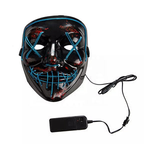 LED Halloween black Mask - Purge