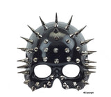 Steampunk half skull mask with spikes M39043_steampunk-mask
