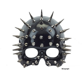 Steampunk half skull mask with spikes M39043_steampunk-mask