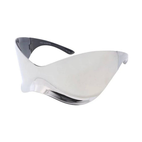 Unisex Plastic Oversize Wrap Around Futuristic Frame-assorted