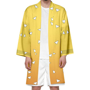 Long Casual kimono style cardigan- Yellow