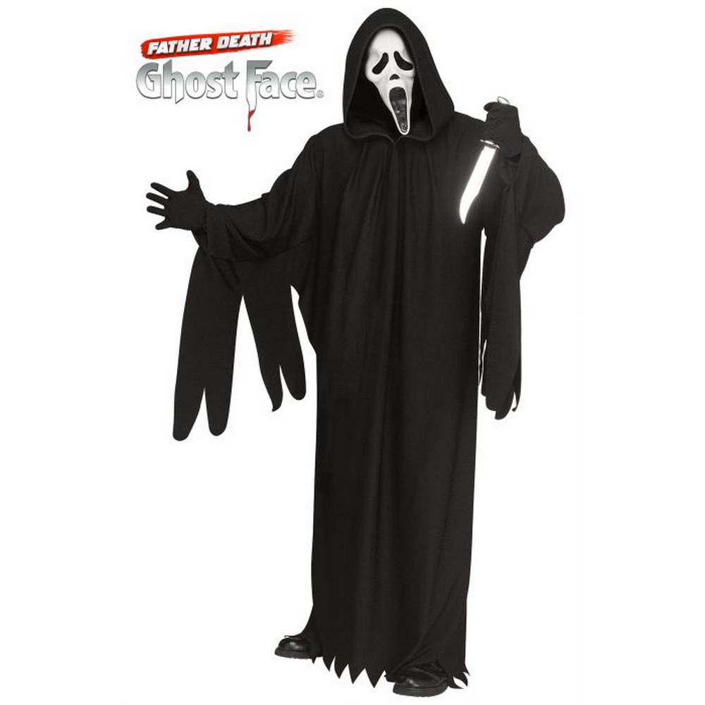 Ghost Face 30e - Costume pour adulte avec masque phosphorescent