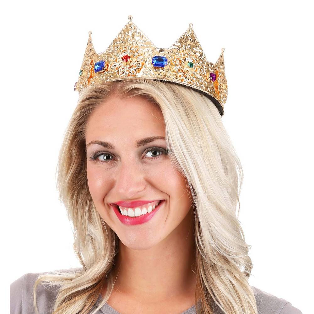 Queen Gold 3" Pointed Crown - adjustable