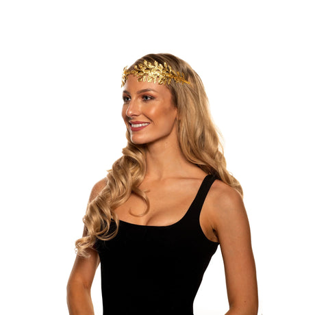 Greek gold Leaves Tiara Headband
