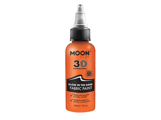 Glow In The Dark Fabric Paint- 30ml M1870-orange_-_glow_fabric_paint_30ml