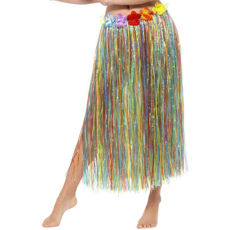 Hawaiian Hula Skirt with Flowers