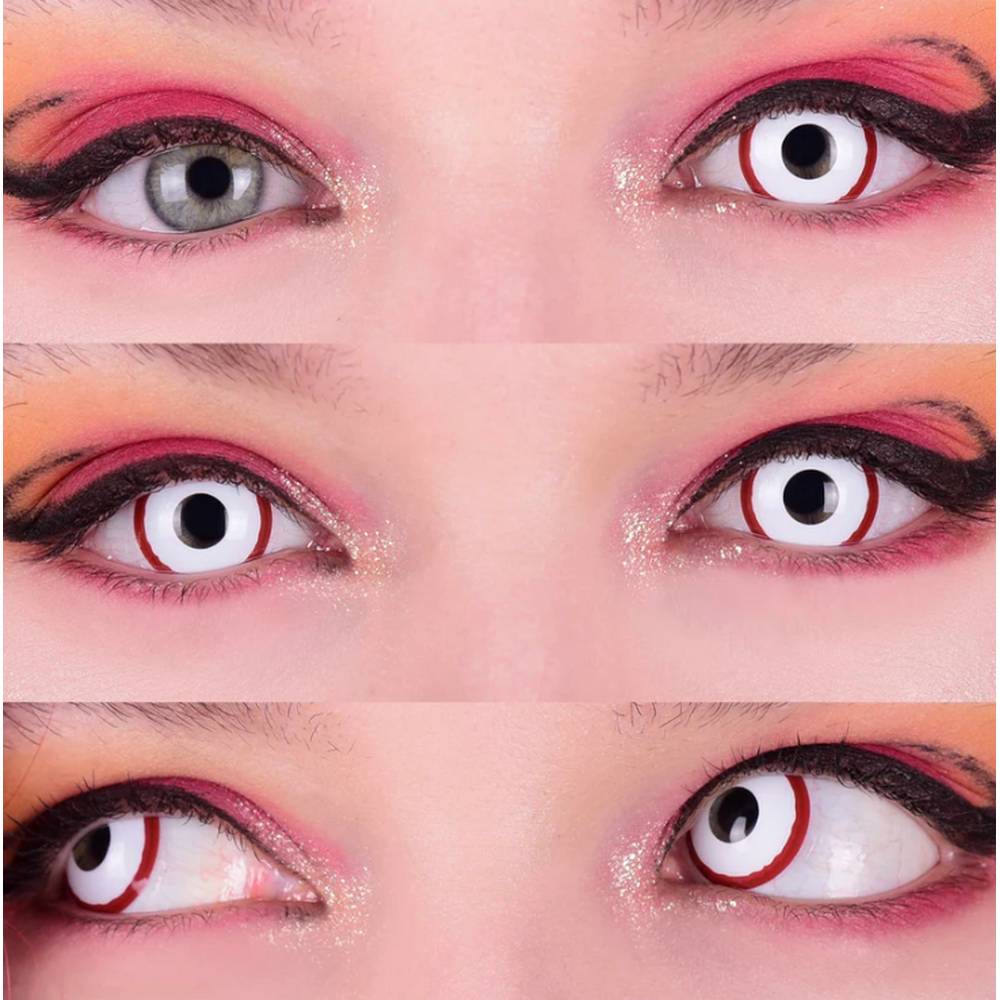 Hellraiser II Contact LENSES -White/Red