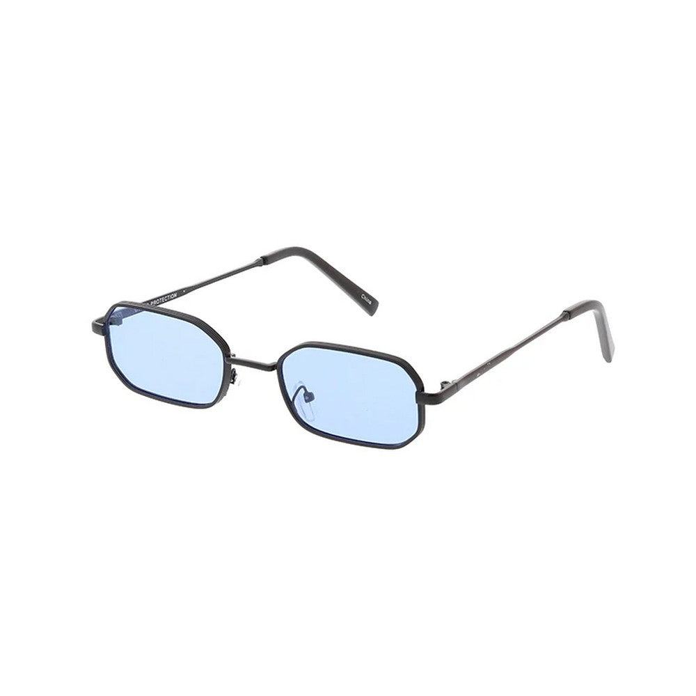 Metal Retro 90s Sunglasses Small Geometric Frame w/ Color Lens