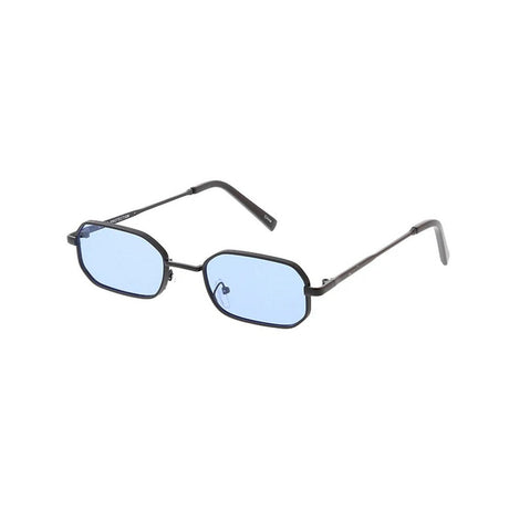 Metal Retro 90s Sunglasses Small Geometric Frame w/ Color Lens