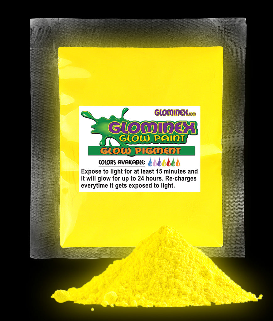 Glominex Glow Pigment1oz Glominex Glow Pigment 1 oz - Yellow