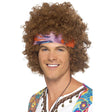 Hippie AFRO wig with Headscarf - brown