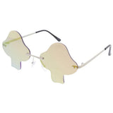 Unisex Metal Medium Mushroom Rimless Novelty Frame- Assorted
