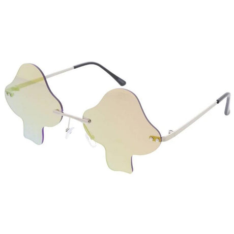 Unisex Metal Medium Mushroom Rimless Novelty Frame- Assorted